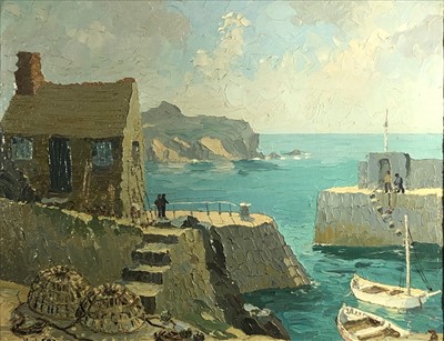 Lot 475 - Hugh E. RIDGE (1899-1976) Mullion Cove Oil on...