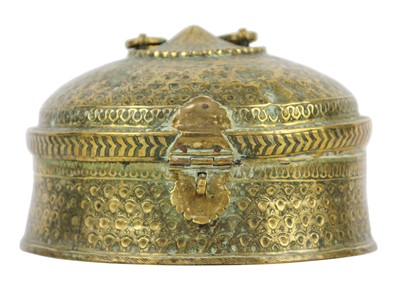 Lot 94 - An Indian brass betel box, 19th century.