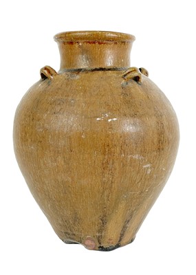 Lot 494 - A Chinese brown glazed earthenware pot.