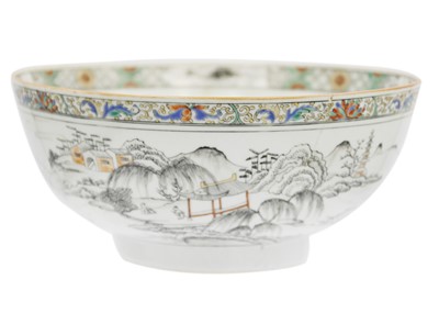 Lot 1051 - A Chinese porcelain bowl, Qianlong period.