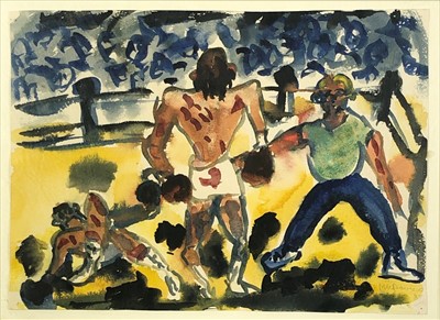 Lot 500 - M. W. DAVIES (British, 20th Century) Boxing...