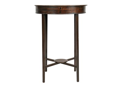 Lot 599 - A George III mahogany oval work table.