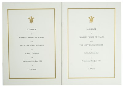 Lot 97 - Marriage of Charles Prince of Wales with The Lady Diana Spencer 1981