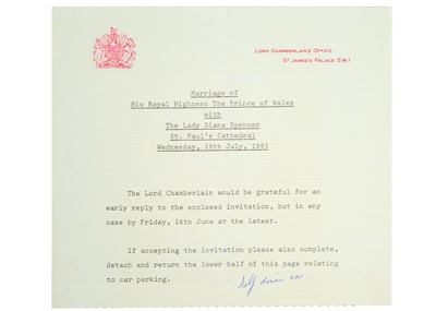 Lot 97 - Marriage of Charles Prince of Wales with The Lady Diana Spencer 1981