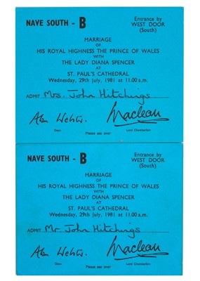 Lot 97 - Marriage of Charles Prince of Wales with The Lady Diana Spencer 1981