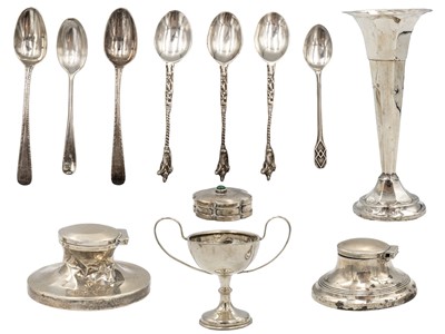 Lot 158 - A selection of silver items.