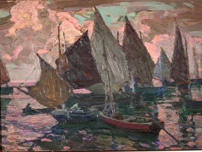 Lot 482 - Richard Hayley LEVER (1876-1958) Fishing Fleet...