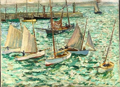 Lot 481 - Richard Hayley LEVER (1876-1958) Boats in St...