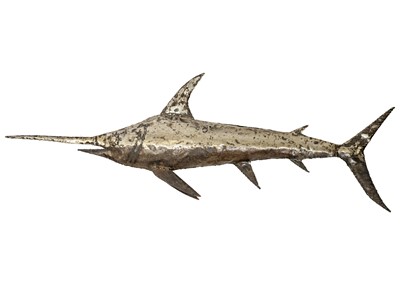 Lot 170 - A metalwork sculpture of a marlin.