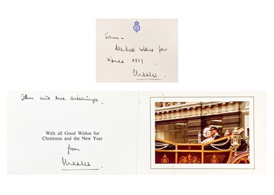 Lot 78 - Charles  III, as The Prince of Wales, Royal Christmas card 1979