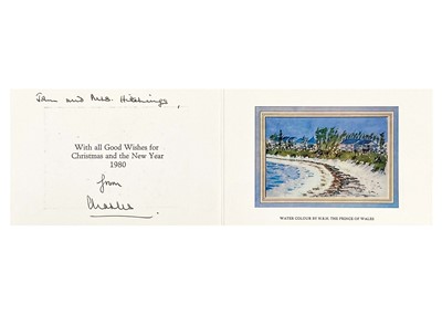 Lot 76 - King Charles  III, as The Prince of Wales, Royal Christmas card 1980