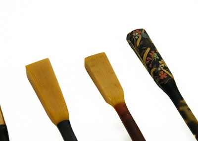 Lot 1023 - Eighteen Japanese lacquer kogai, 19th/20th century.