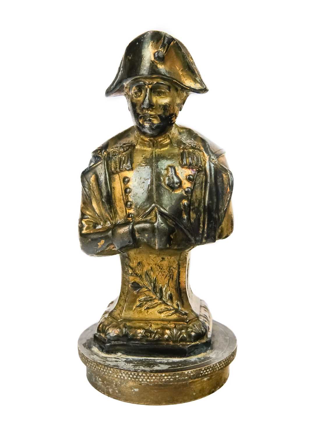 Lot 64 - A brass car mascot of Napoleon Bonaparte.