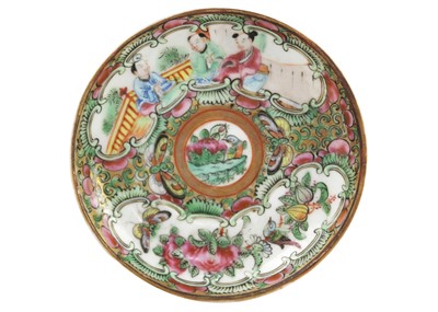 Lot 503 - A Chinese Canton porcelain teapot, 19th century.