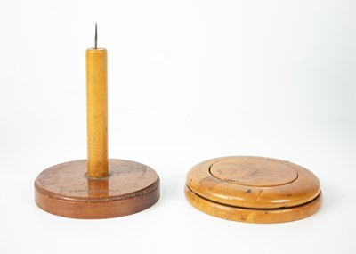 Lot 325 - A Victorian treen winding clamp.