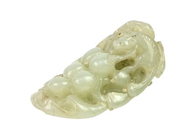 Lot 525 - A Chinese carved jade pendant, Qing Dynasty, 18th/19th century.