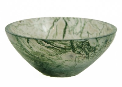 Lot 529 - A Chinese moss agate bowl, Qing Dynasty, 19th century.