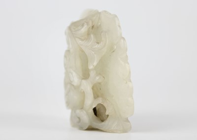 Lot 522 - A Chinese jade ornamental carving of a butterfly, Qing Dynasty, 19th century.