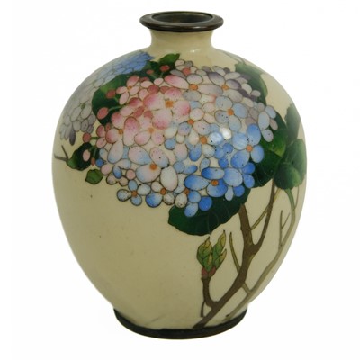 Lot 510 - A Japanese ginbari vase, Meiji period.
