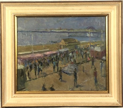 Lot 394 - Bo HILTON (1961) May Day, Brighton Oil on...