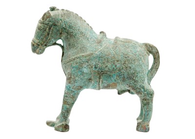 Lot 515 - A Chinese archaic bronze model of a horse