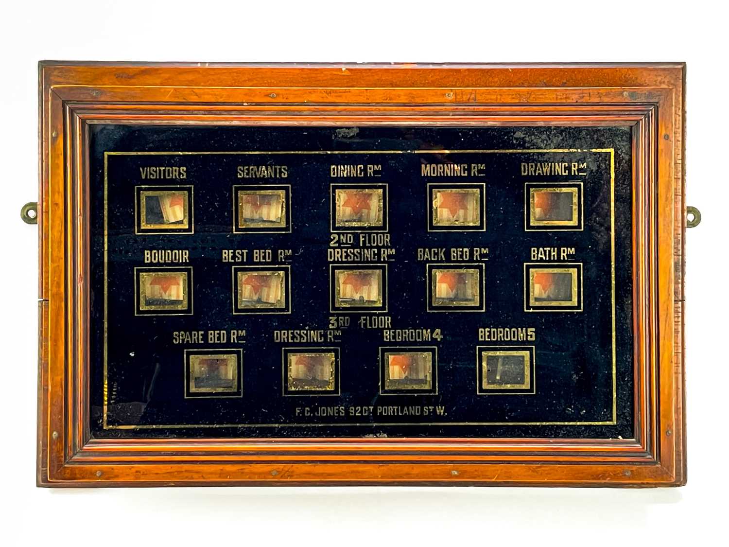 Lot 137 - An Edwardian servant's bell indicator board.