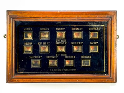 Lot 137 - An Edwardian servant's bell indicator board.