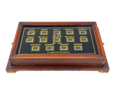 Lot 137 - An Edwardian servant's bell indicator board.