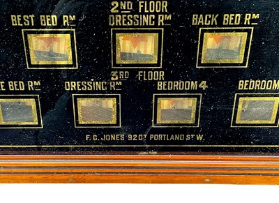 Lot 137 - An Edwardian servant's bell indicator board.
