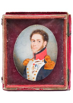 Lot 1427 - A 19th century miniature portrait.