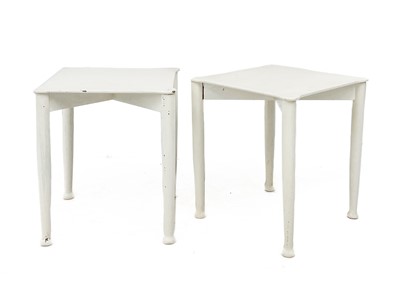 Lot 465 - A pair of painted Hvidt & Molgaard for Portex Fritz Hansen beech side tables.