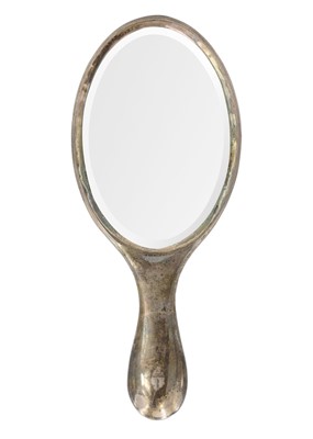 Lot 74 - An Indian silver hand-mirror, late 19th century.