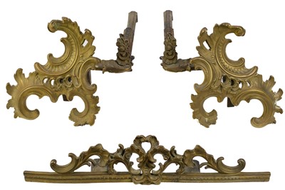 Lot 340 - A pair of French brass chenets.