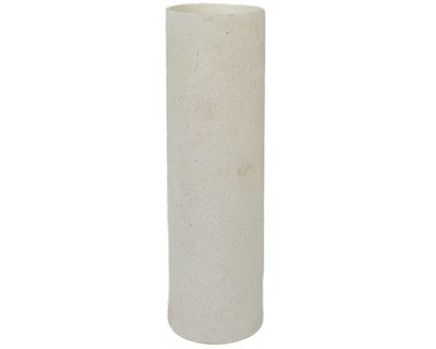 Lot 45 - A Troika biscuit pottery cylinder vase.
