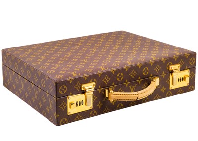 Lot 348 - LOUIS VUITTON - A monogram briefcase with combination locks.