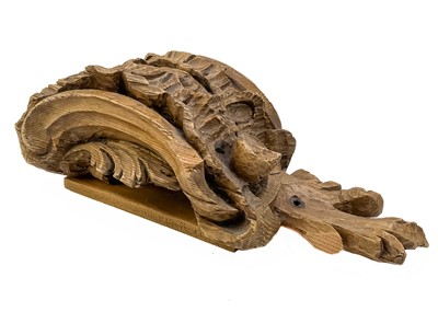 Lot 183 - A carved pine rococo corbel or mount.