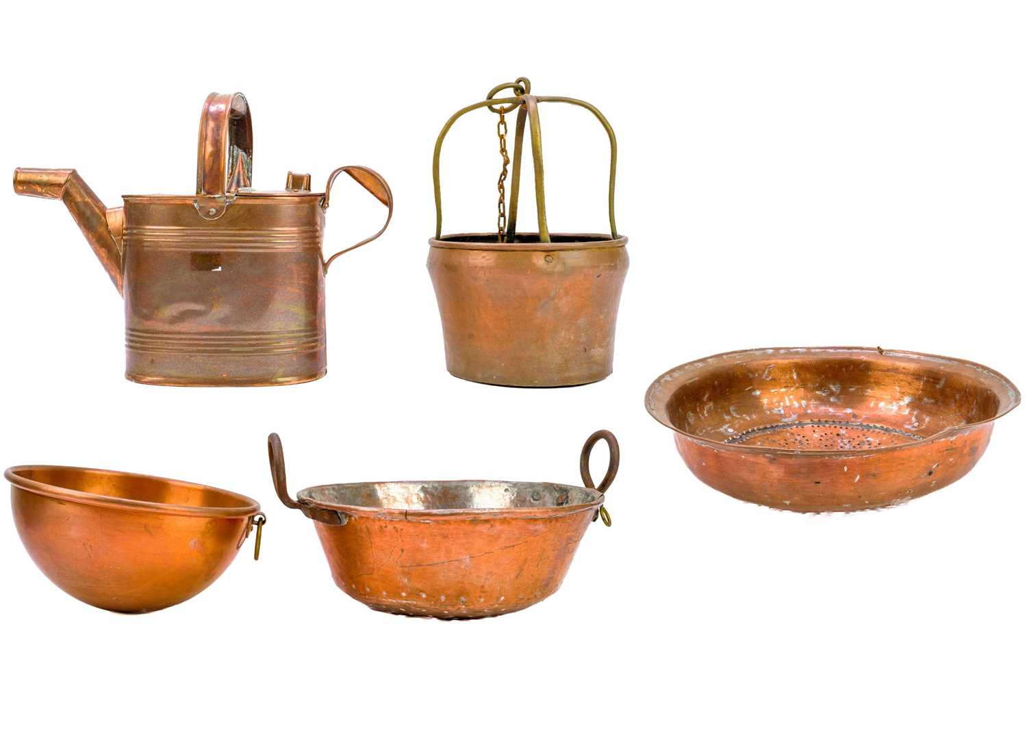 Copper Can Lot 136 - A Victorian copper water can.