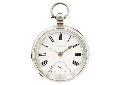Lot 207 - Two silver Waltham key wind lever pocket watches, and one other.