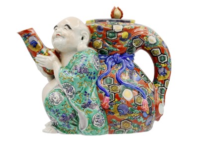 Lot 1040 - A Japanese porcelain teapot, early 20th century.