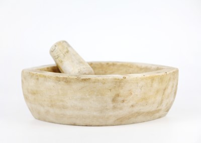 Lot 83 - An Indian marble pestle and mortar, early 20th century.