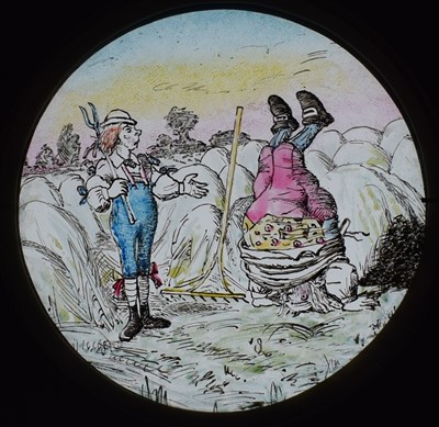 Lot 5 - Magic Lantern Slides, Hand painted. Alice's Adventures in Wonderland & Through the Looking Glass.