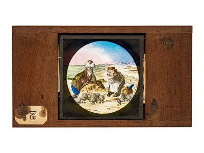 Lot 5 - Magic Lantern Slides, Hand painted. Alice's Adventures in Wonderland & Through the Looking Glass.