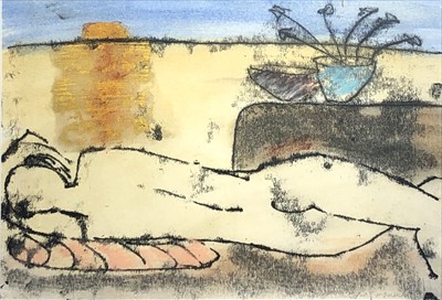 Lot 415 - John EMANUEL (b.1930) Sleeping Figure Mixed...