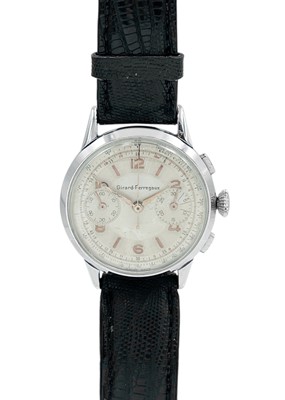 Lot 112 - GIRARD-PERREGAUX - A stainless steel cased gentleman's chronograph wristwatch.