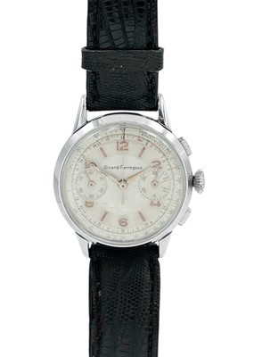 Lot 117 - GIRARD-PERREGAUX - A stainless steel cased gentleman's chronograph wristwatch.