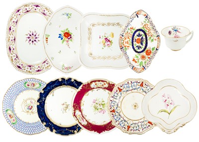 Lot 446 - A collection of 19th century English porcelain.