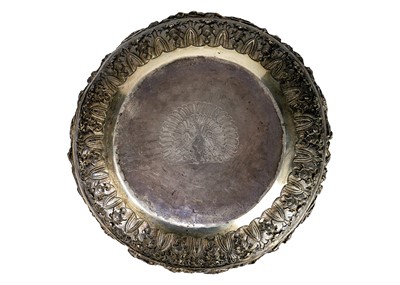 Lot 97 - A large Indian silver bowl, circa 1900.