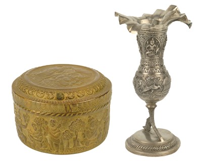 Lot 98 - An Indian silver vase, circa 1900.
