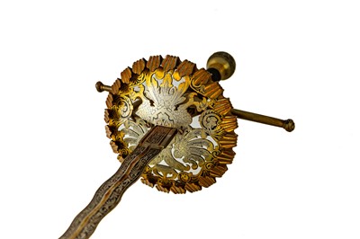 Lot 246 - A reproduction sword, with a wavy blade.