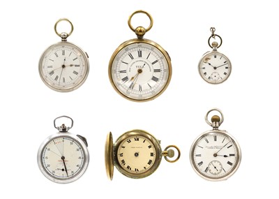 Lot 229 - A collection of six pocket watches.